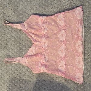 Banana Republic pink lace camisole size small